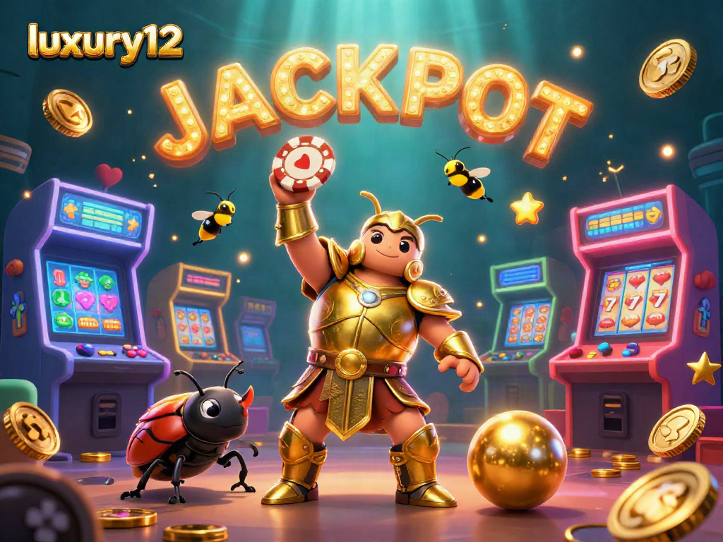 Experience exciting wins with luxury12 in this vibrant casino-themed illustration.