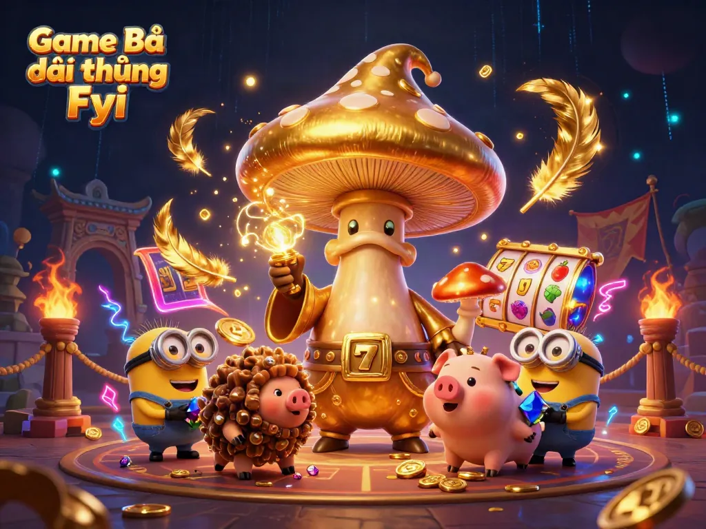 Experience the thrilling world of Game Bài Đổi Thưởng Fyi with a magical casino scene.