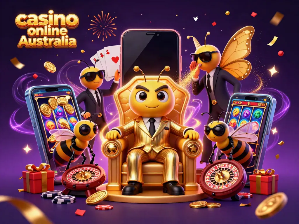 Experience thrilling moments at casino online Australia with a vibrant 3D scene of gaming excitement and rich visuals.