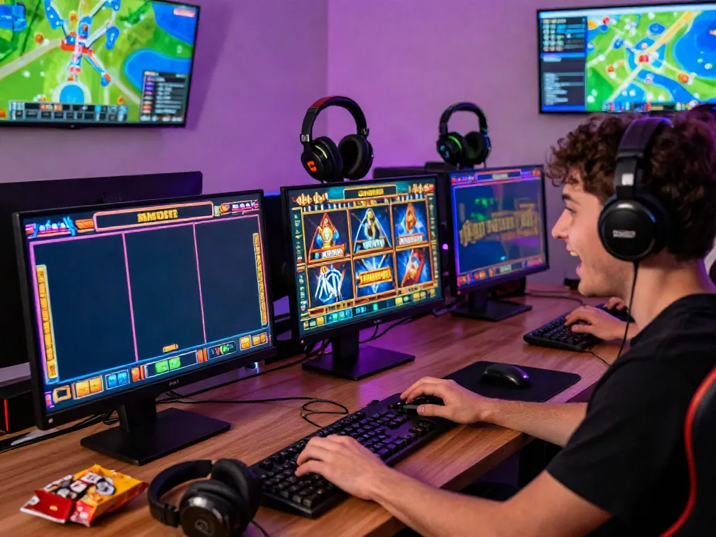 Pengalaman bermain slot online di NAGAHOKI303 dengan tampilan permainan yang berwarna-warni dan suasana yang menyenangkan.