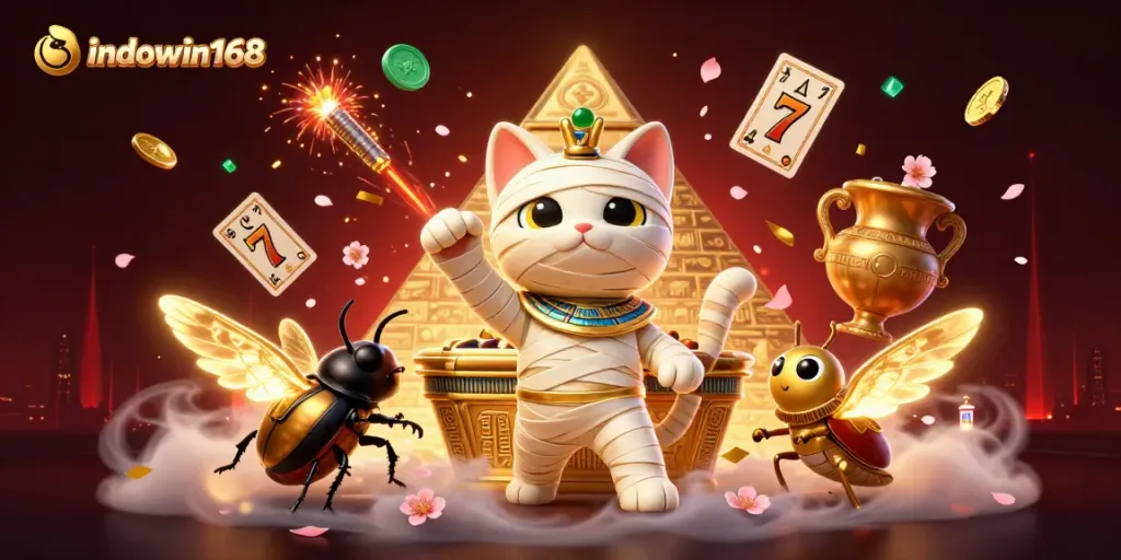 Spin the slots with indowin168 in vibrant 3D Egyptian-themed casino adventure!